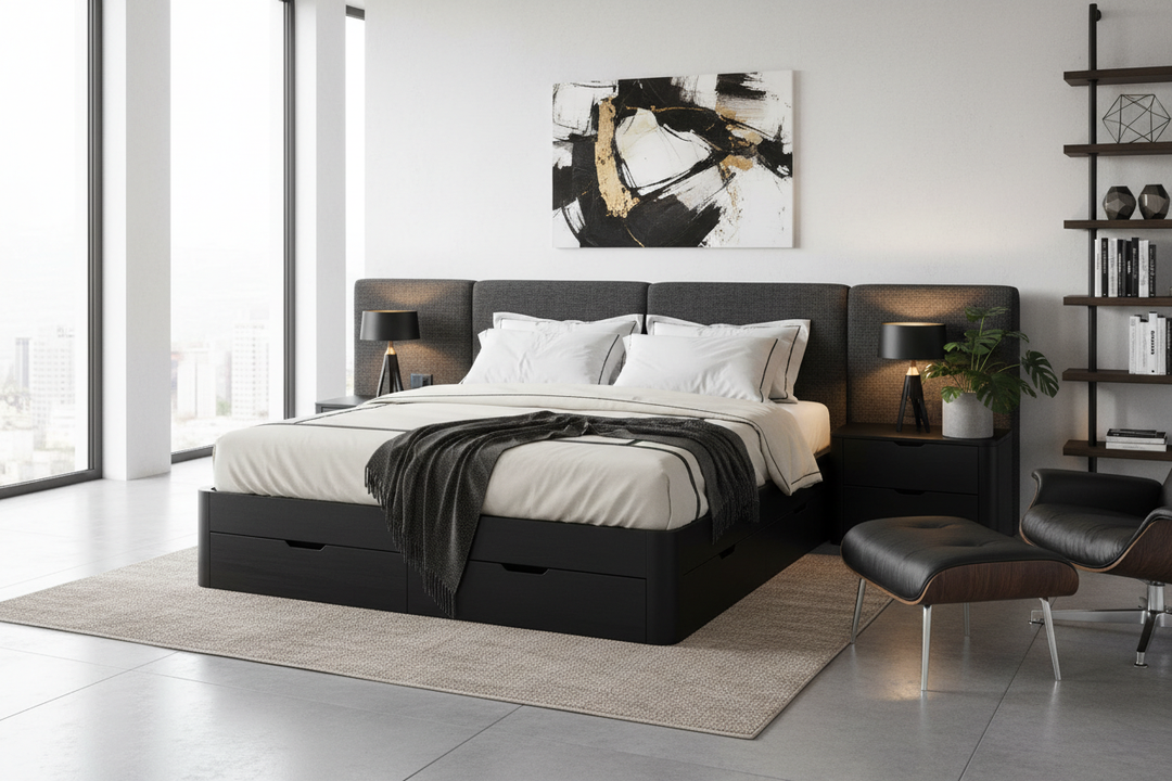 How to Style a Black Platform Bed Frame with Storage for Luxury