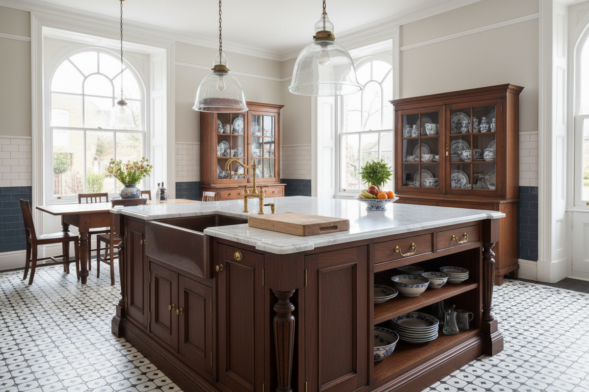 Victorian Kitchen Island: Designing for Timeless Elegance