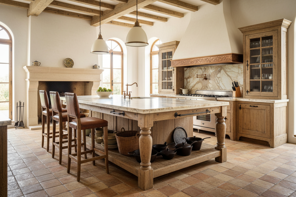 Designing the Perfect Old World Kitchen Island for Timeless Charm