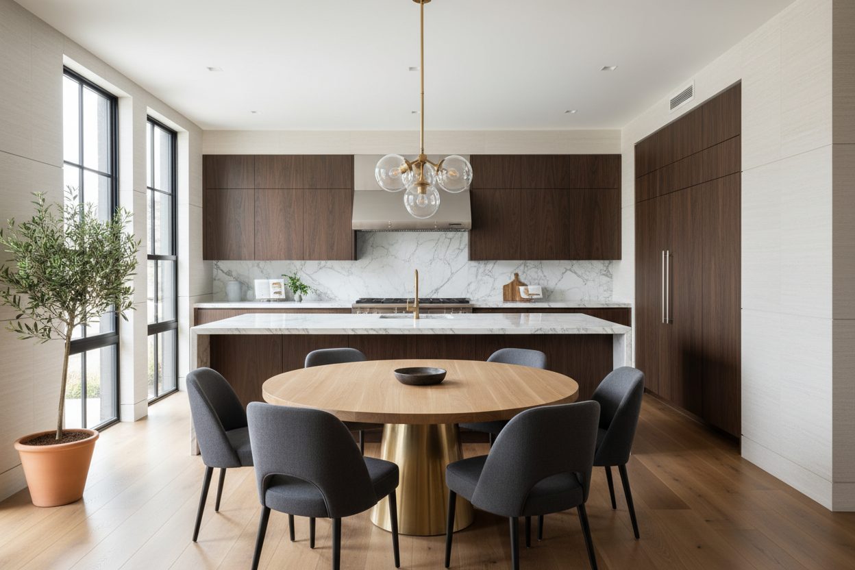 Elevate Your Layout: The Kitchen Island with Round Table Design Guide