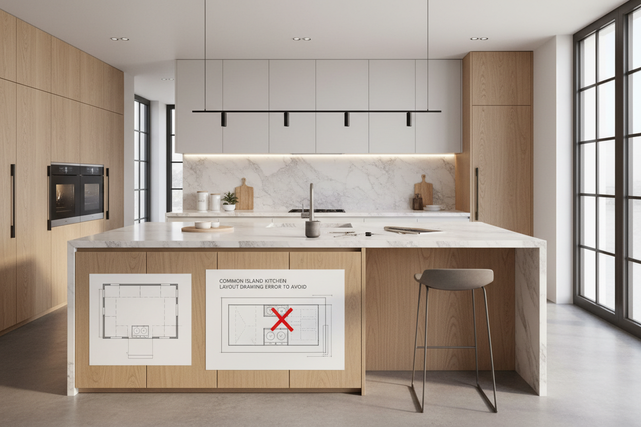 The Common Island Kitchen Layout Drawing Error to Avoid