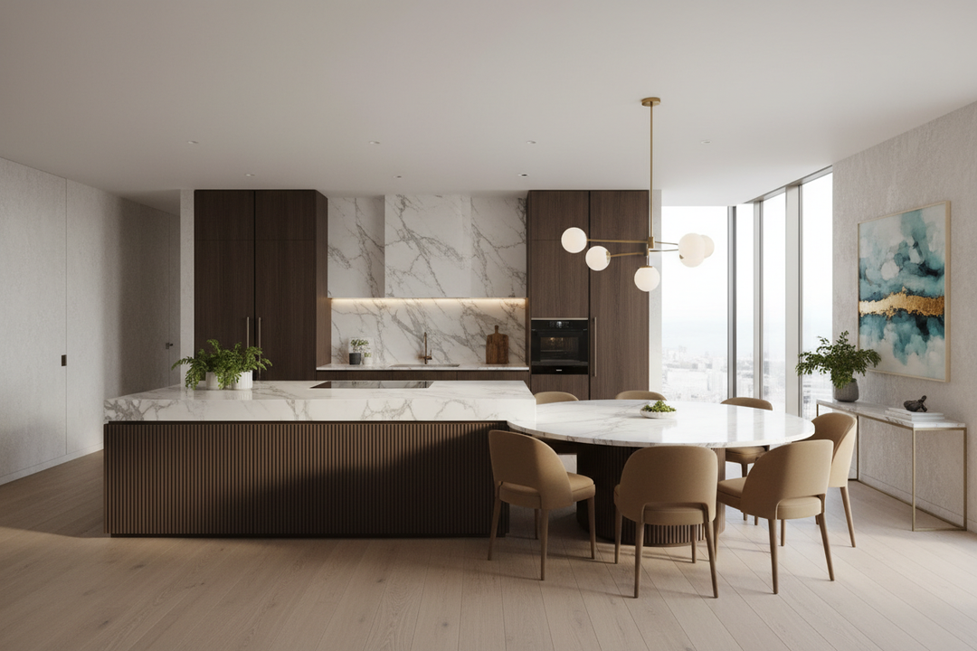 Seamlessly Blend Your Island and Table for a Luxury Look