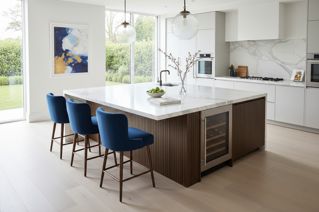 How to Style Kitchen Island End Seating for a Luxury Look