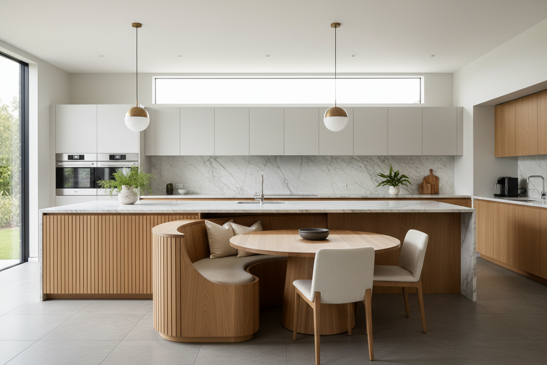 Why an Island with Attached Seating is the Ultimate Layout Fix