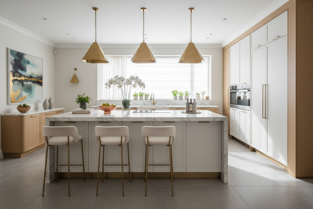 How to Style Your Kitchen Island and Stools for a Luxury Look