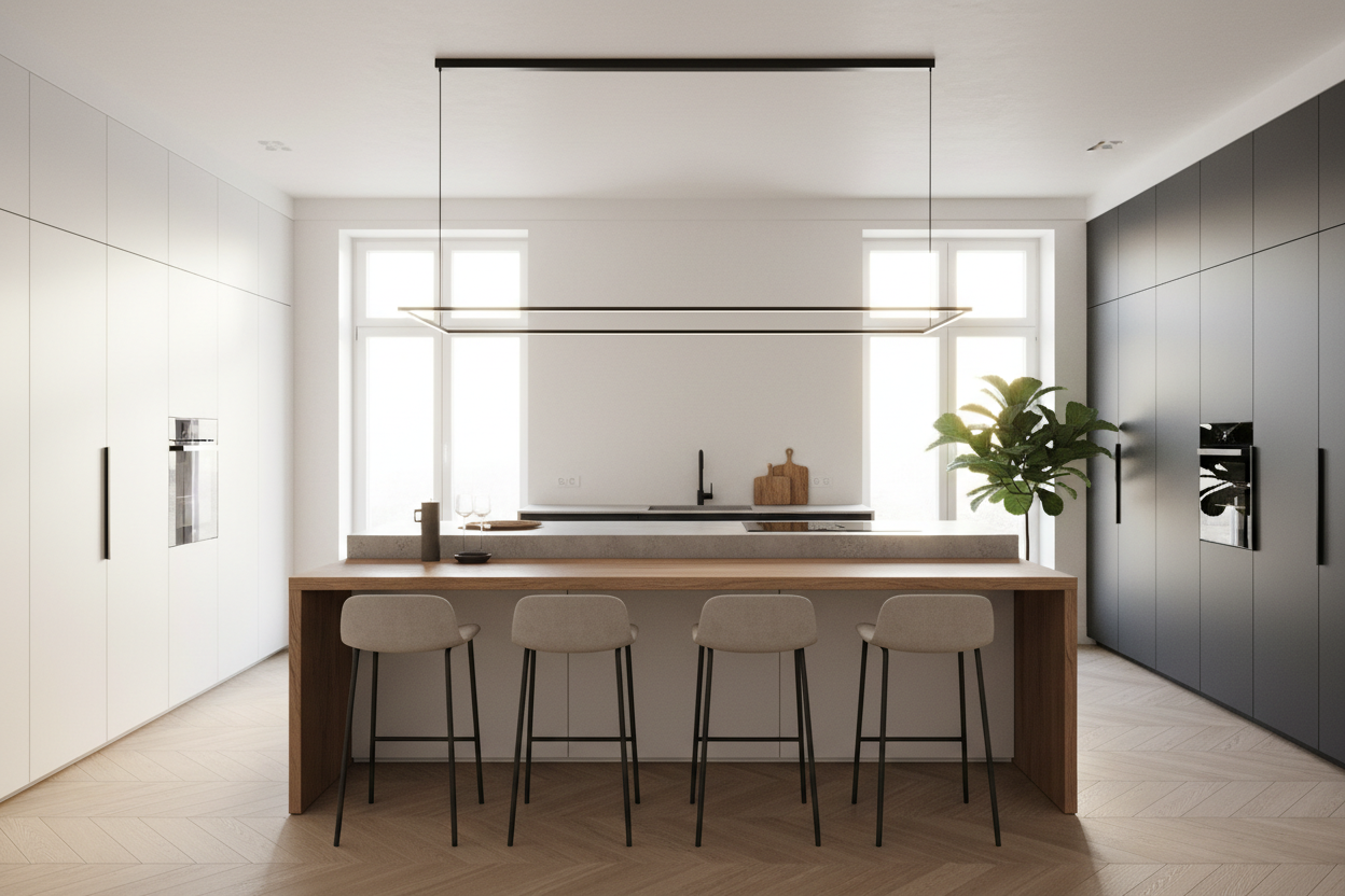 Design a Flawless Kitchen Island Dining Table Hybrid Layout