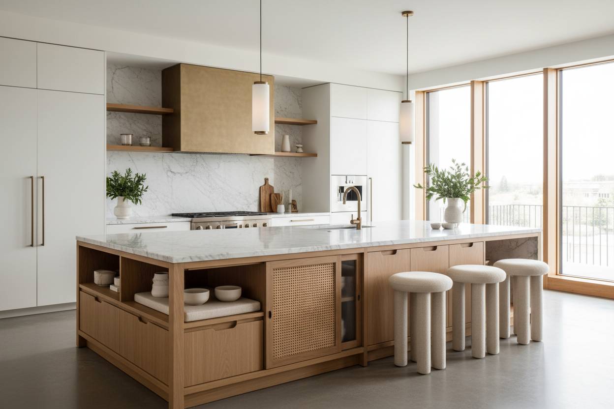 Mastering the Island Kitchen Table with Storage Layout