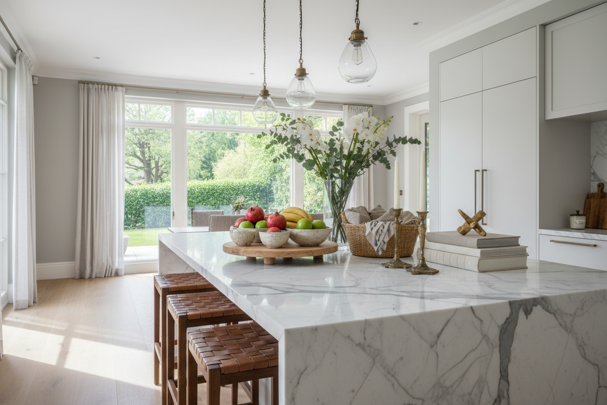 How to Dress Up Your Kitchen Island for a High-End Look