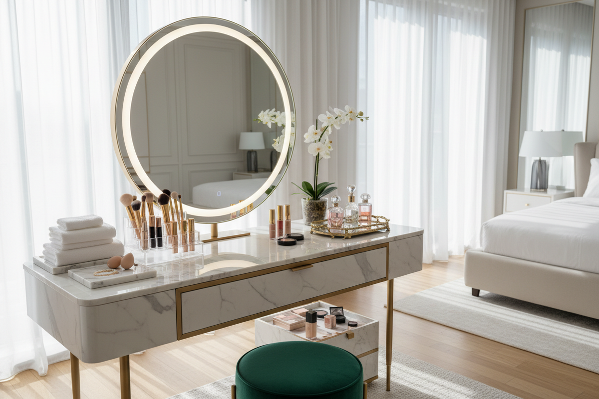 How to Style a Makeup Vanity for a Luxury Look