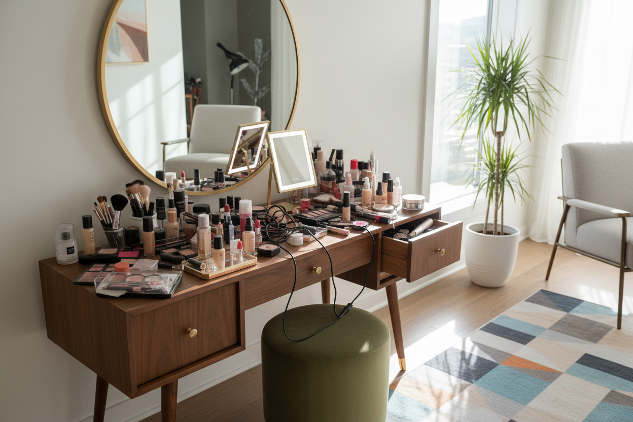 The Layout Mistake Ruining Your Mid Century Vanity Look