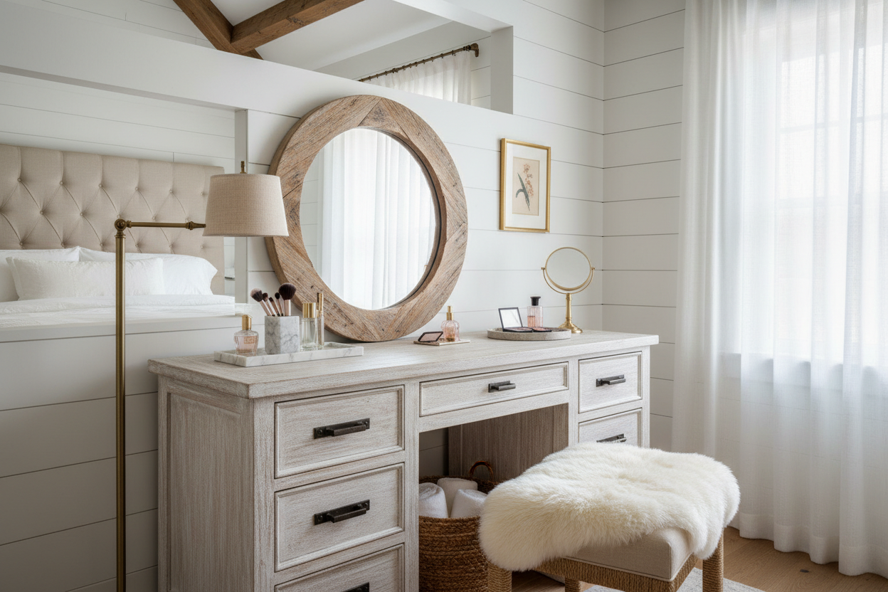How to Style Farmhouse Makeup Vanities for a Luxury Look