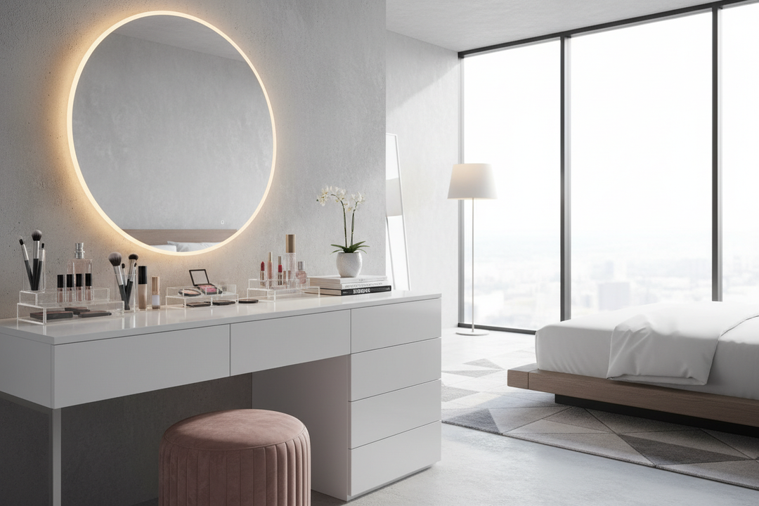 How to Style a Modern Makeup Vanity for a High-End Look