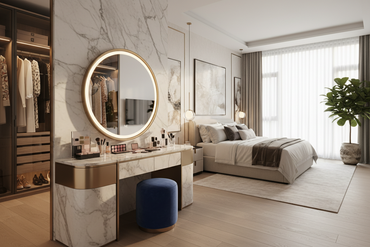 Elevate Your Master Suite With a Luxurious Makeup Vanity