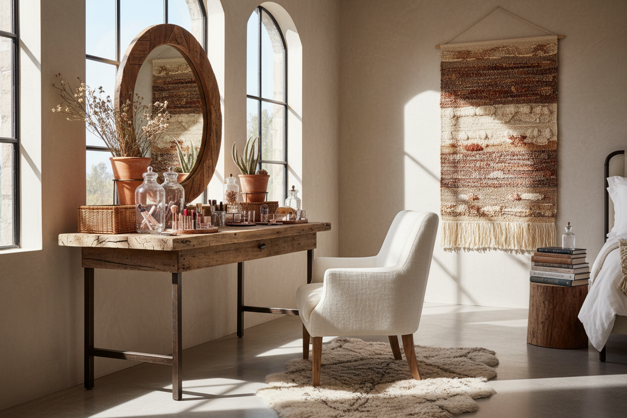 Rustic Makeup Vanities: The Designer Guide to Raw Elegance