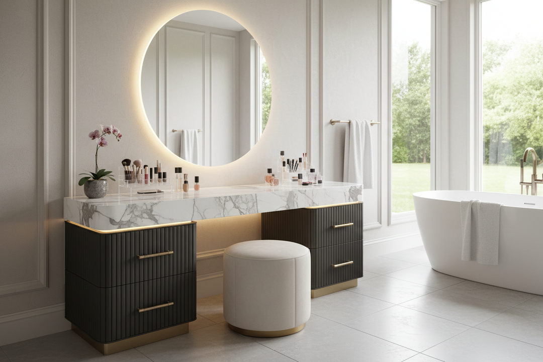 Designing a Custom Vanity Makeup Station for a Luxury Look