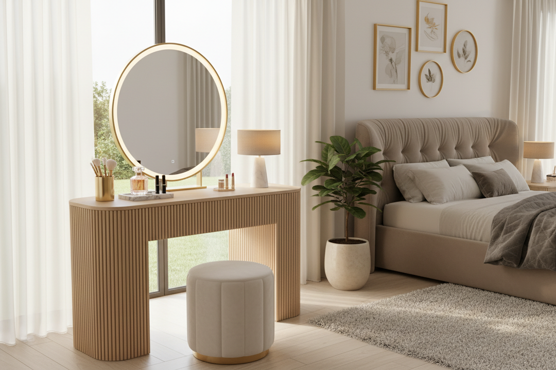 How to Style a Fluted Makeup Vanity for a Luxury Look