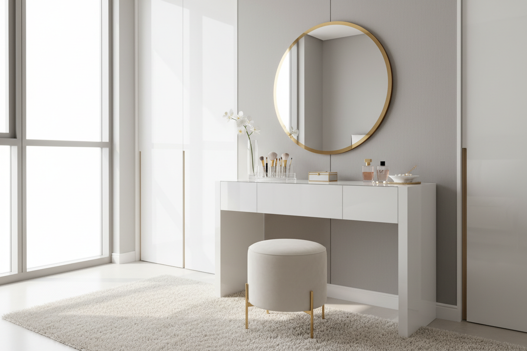 How to Style a High Gloss Makeup Vanity for a Luxury Look