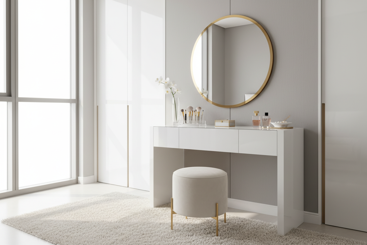 How to Style a High Gloss Makeup Vanity for a Luxury Look