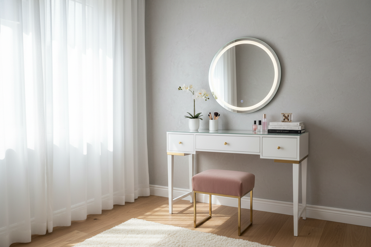The Secret to Styling a Compact 32 Inch Makeup Vanity