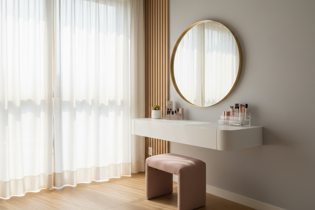 Mastering Small Spaces With A Wall Hanging Makeup Vanity