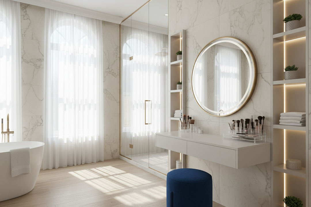 Designing a Makeup Area Bathroom That Actually Works