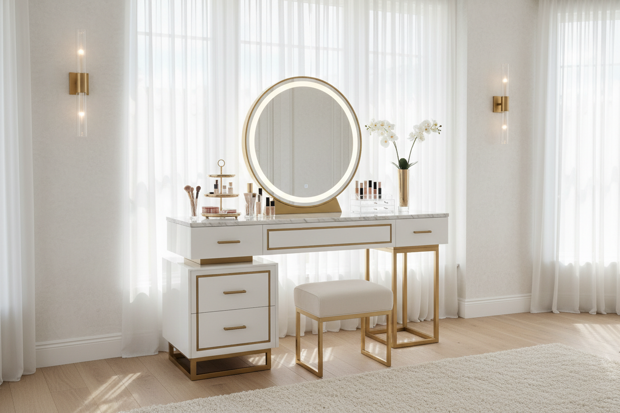 How to Style a Make Up Vanity With Mirror for a Luxury Look