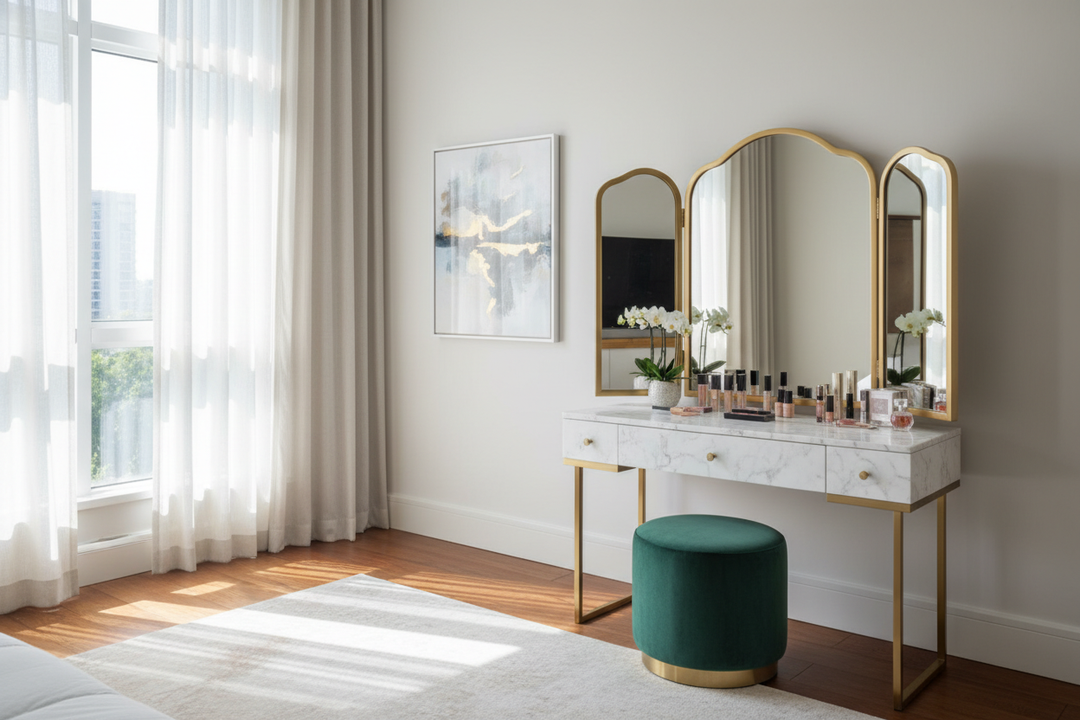 How to Style a Fold Out Vanity Mirror for a Luxury Look