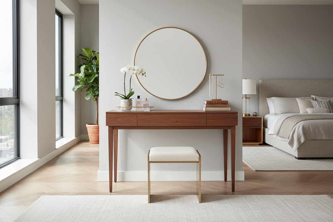 The Secret to Styling a Wood Makeup Vanity for Timeless Elegance