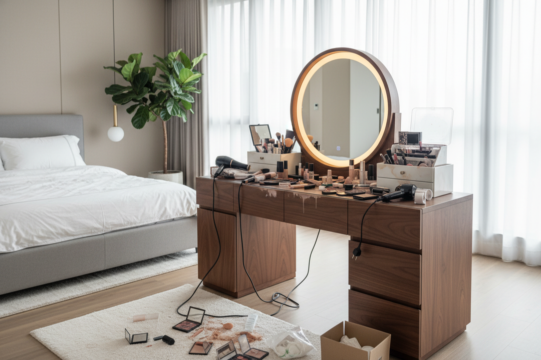 The Common Wood Makeup Vanity Mistake Ruining Bedrooms