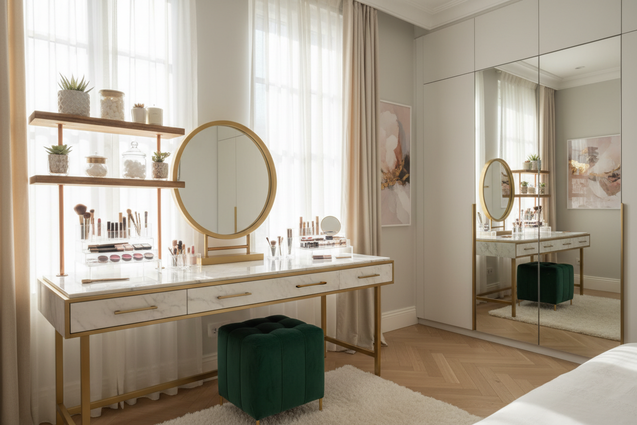 Create a Luxury Beauty Suite With These DIY Makeup Room Ideas