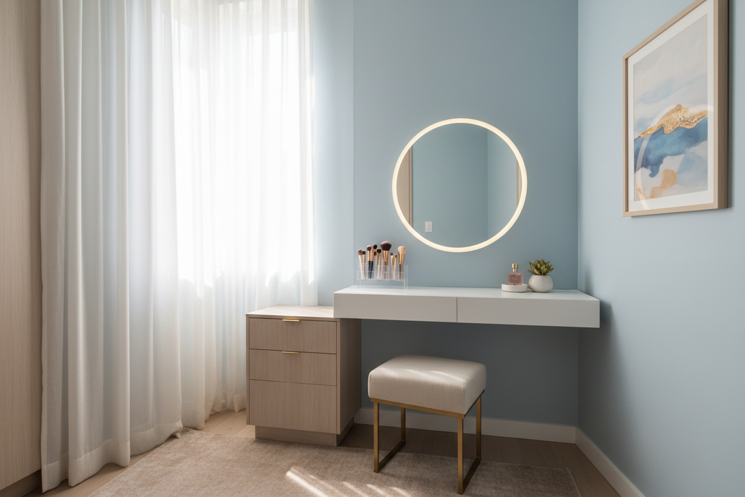 How to Style a Small Room Makeup Vanity Without Clutter
