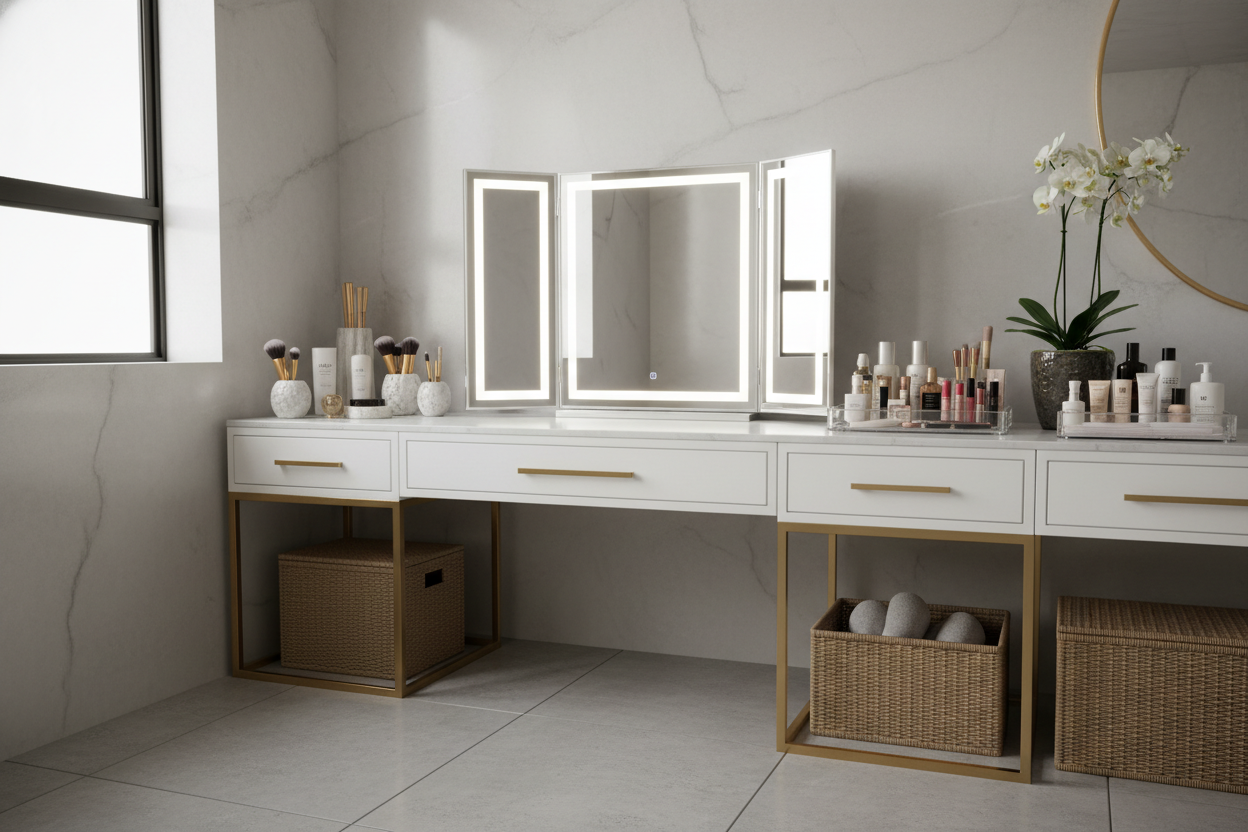 Is a Trifold Lighted Makeup Mirror Worth the Vanity Space?