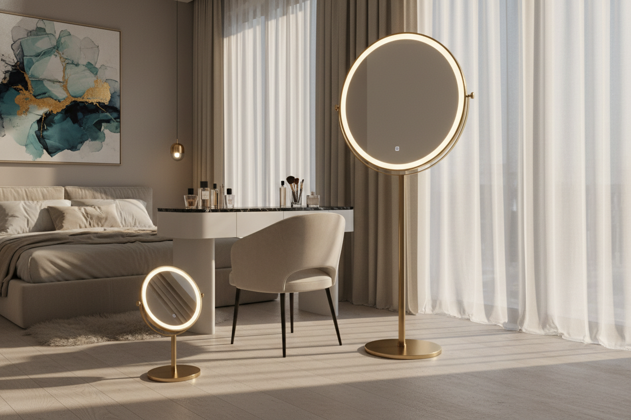 The Ultimate Guide to Styling a Floor Standing Makeup Mirror with Lights