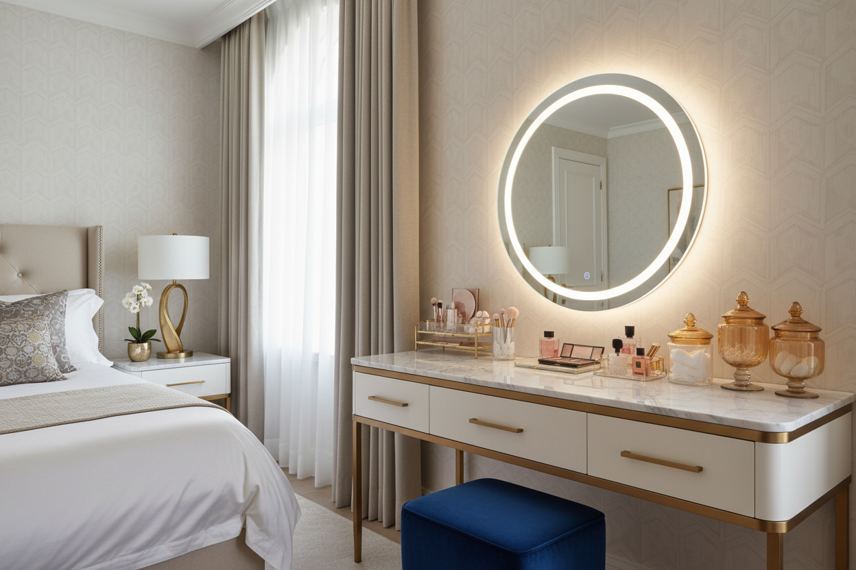 How to Style a Vanity Mirror with Lights for a Luxury Look