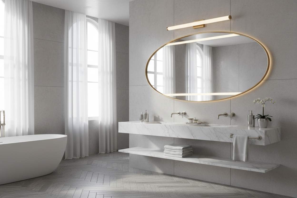 Mastering the Vanity Light and Mirror Pairing for a Luxury Bath