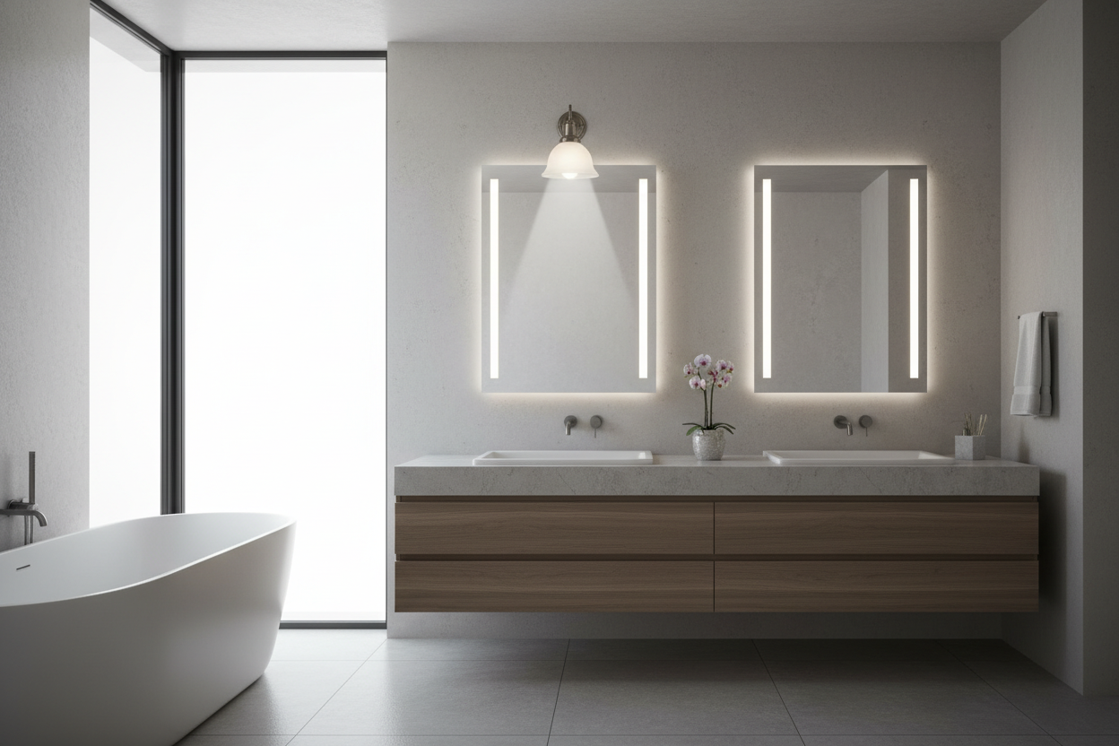 The Lighting Mistake Ruining Your Bathroom Vanity Light Mirror Look