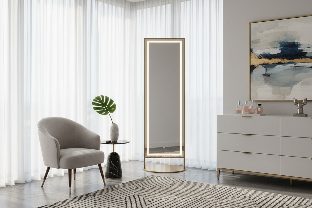 How to Style a Standing Lighted Mirror for a Luxury Look