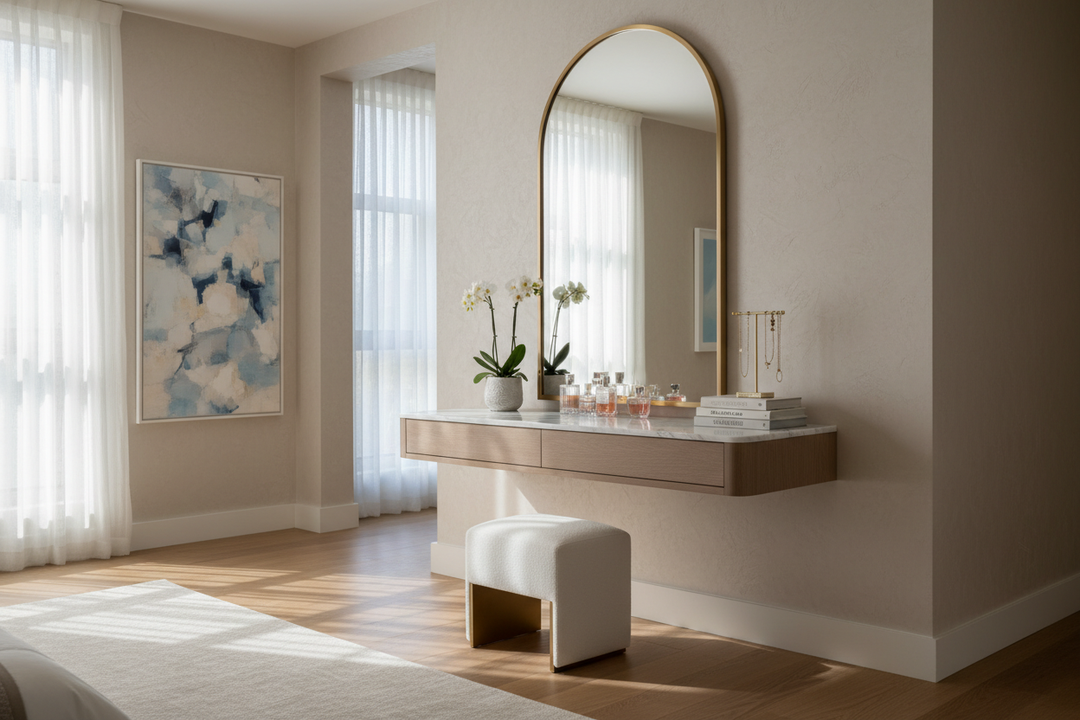 How to Style a Vanity with Full Length Mirror for High-End Impact