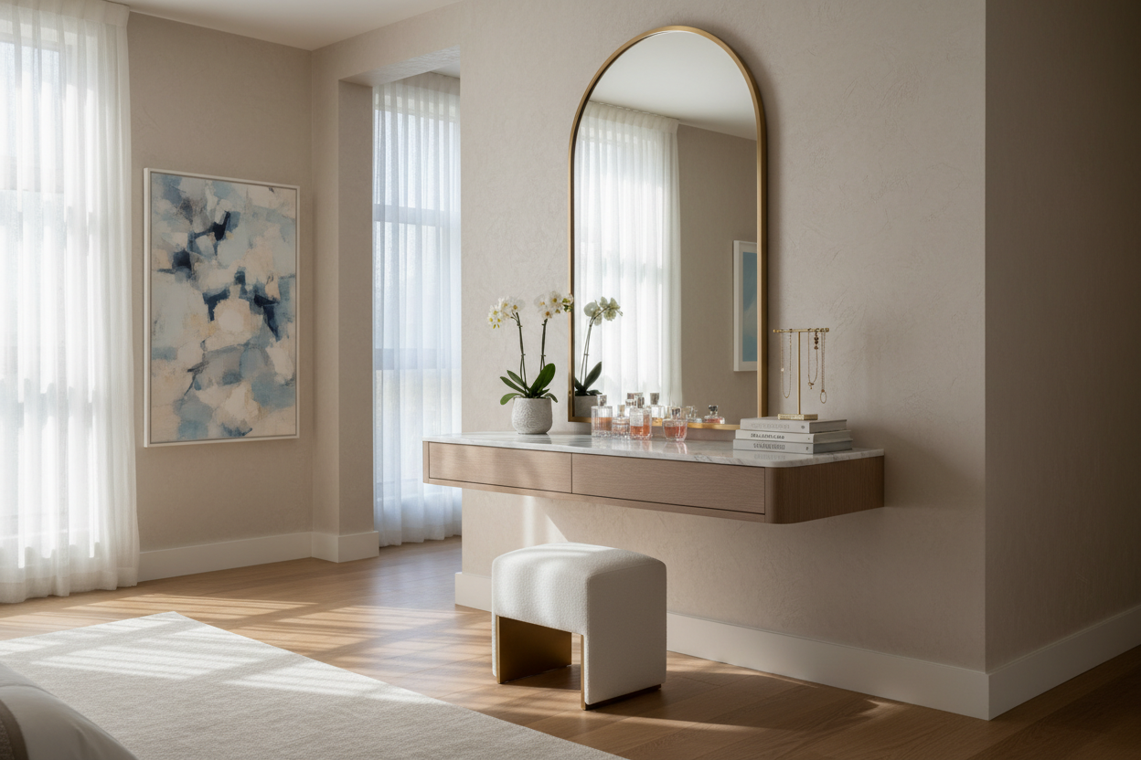 How to Style a Vanity with Full Length Mirror for High-End Impact