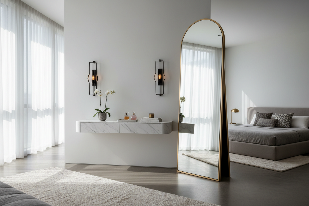 The Secret to Styling a Vanity Long Mirror for Depth and Drama