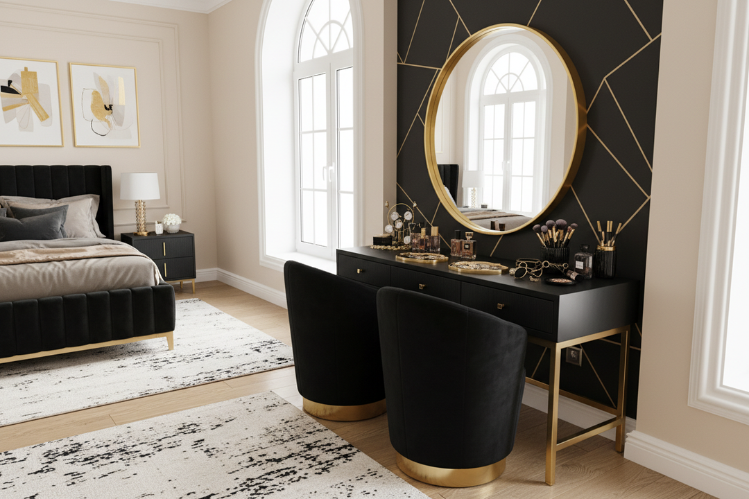 The Common Black and Gold Vanity Set Layout Mistake