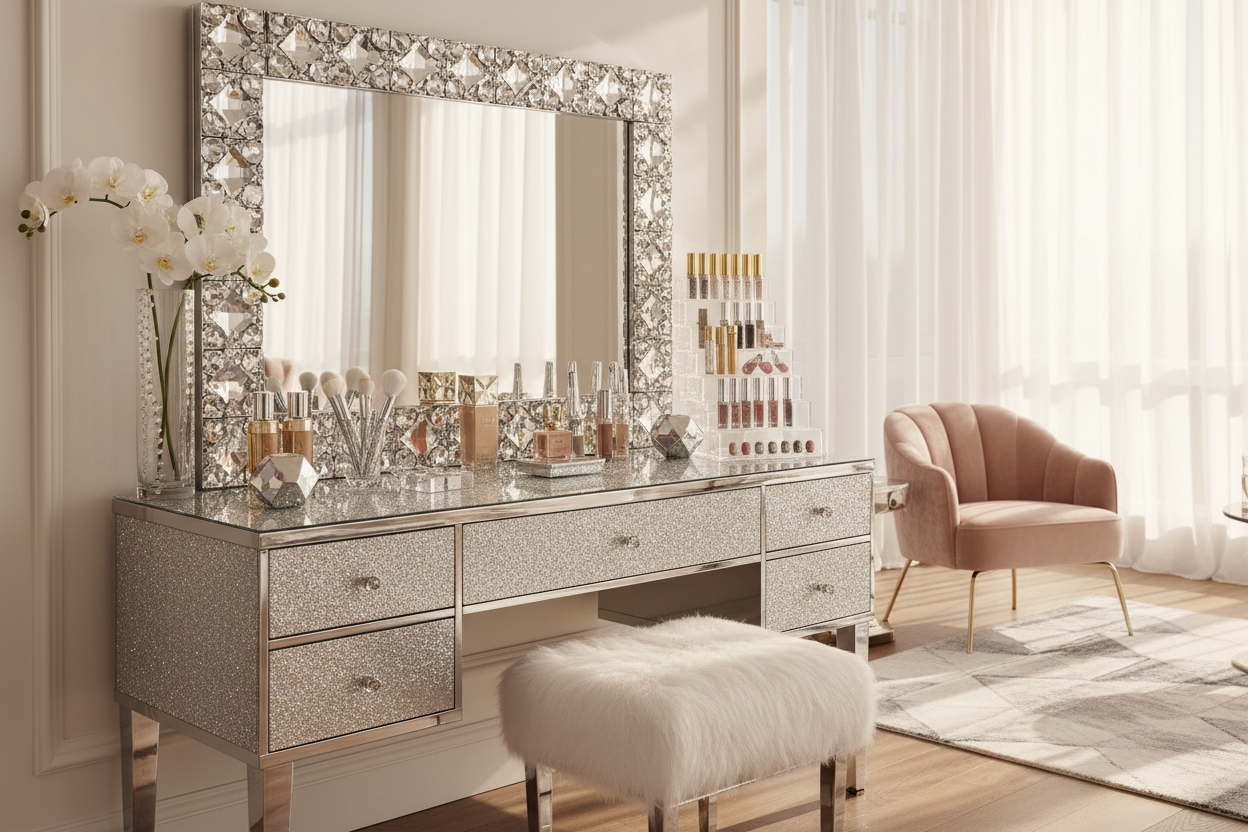How to Style a Glitter Vanity for a Luxury Look