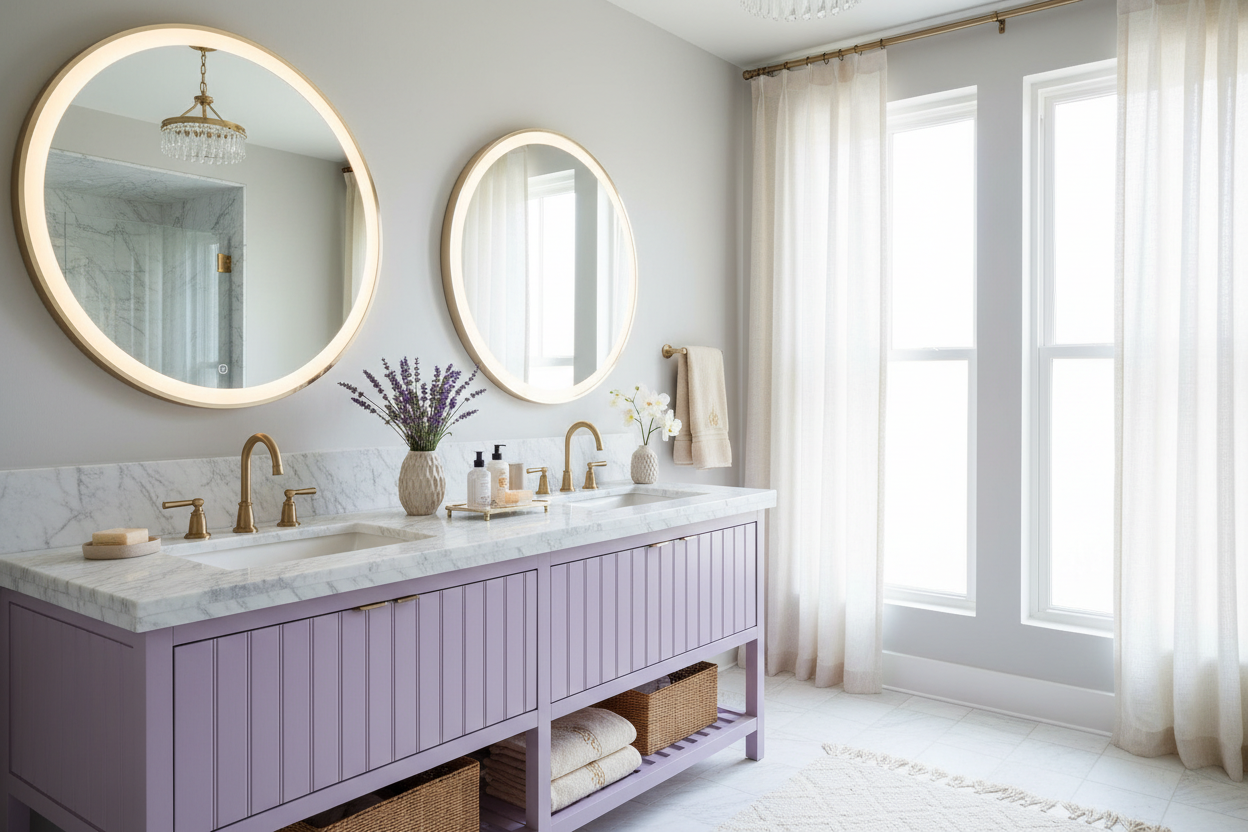 How to Style a Lavender Vanity for a Timeless Luxury Look