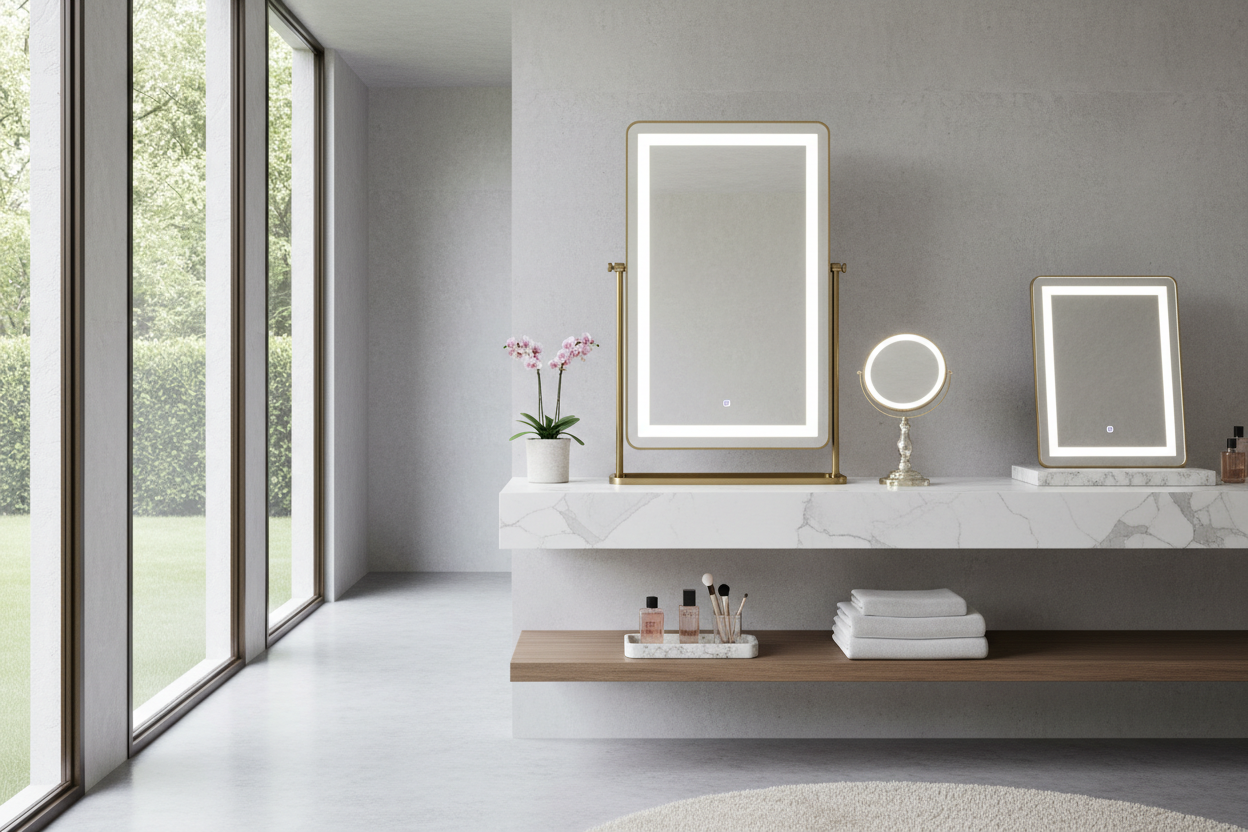 How to Style a Vanity Mirror with Stand for a Luxury Look