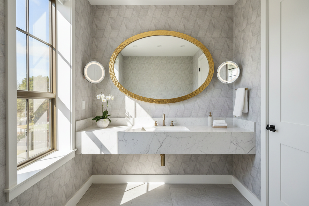 How to Select a Powder Room Mirror for High-End Impact