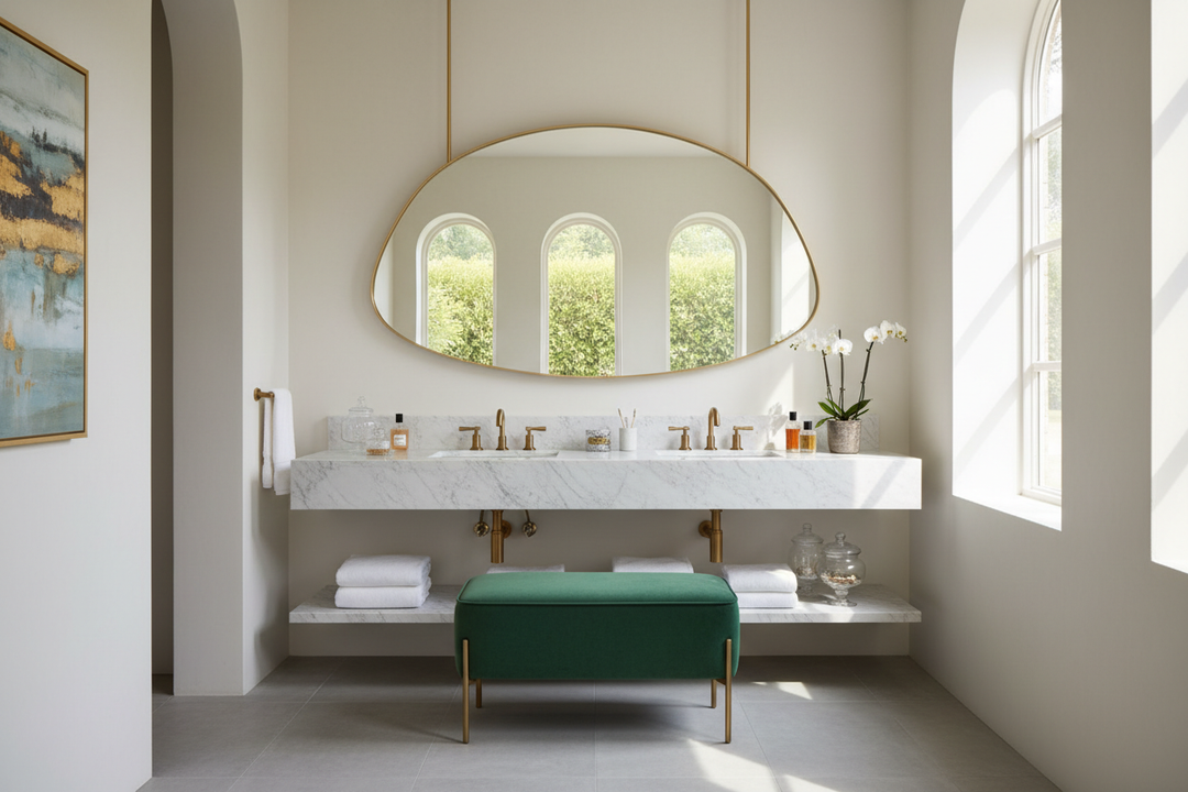 Choosing a Vanity Bench Mirror: The Designer’s Guide to Luxury