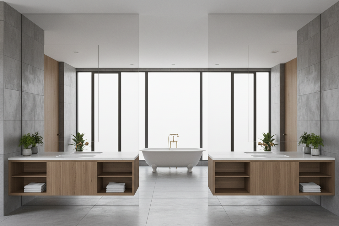 Why Large Mirrors in Bathrooms Are the Ultimate Luxury Hack