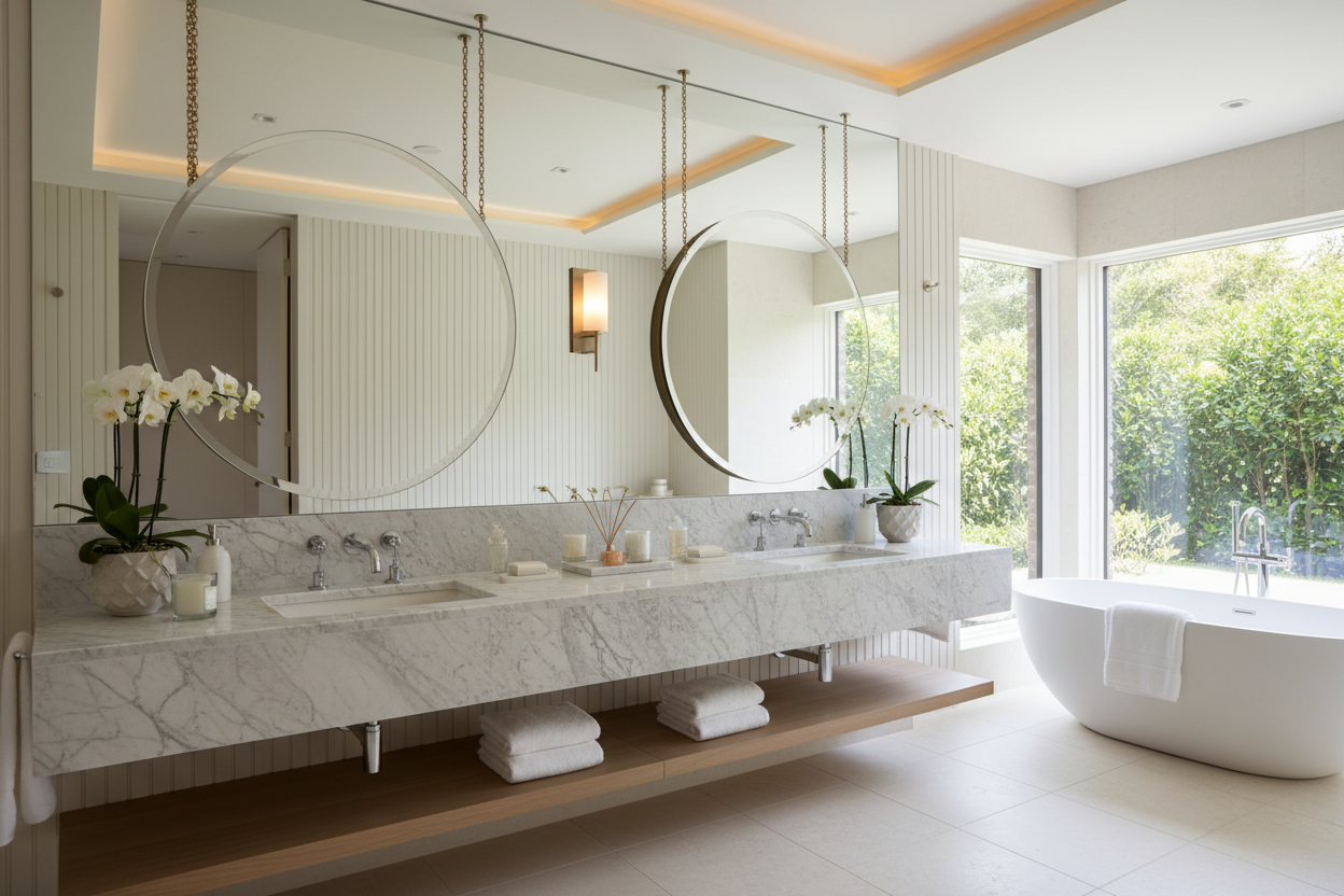 How to Style Bathroom Sinks and Mirrors for a Luxury Look
