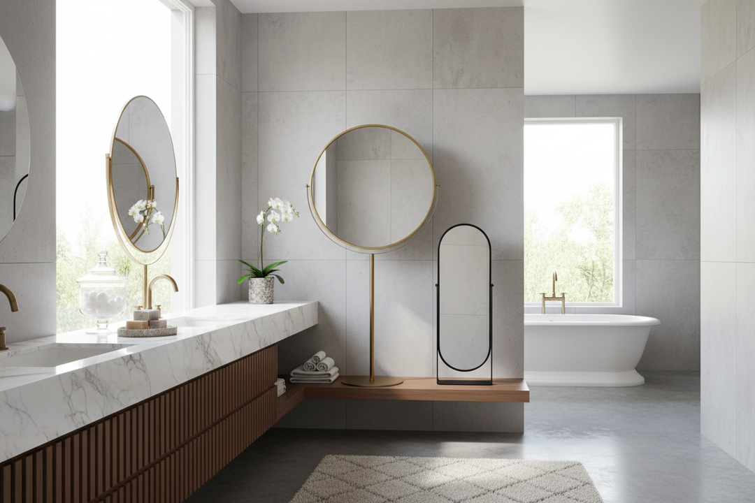 How to Style Bathroom Mirrors Free Standing for a Luxury Look