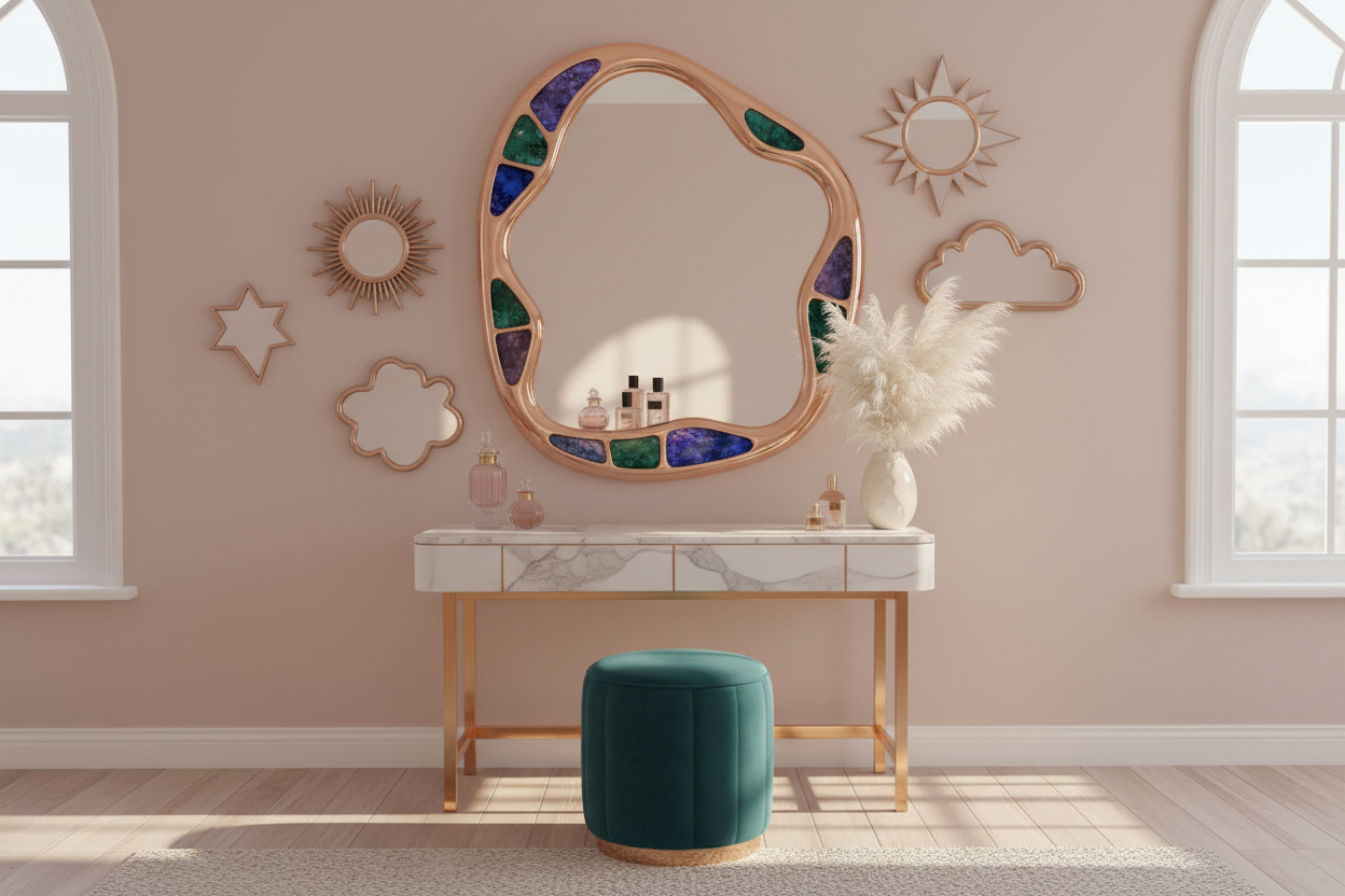 How to Style Fun Vanity Mirrors for a High-End Look